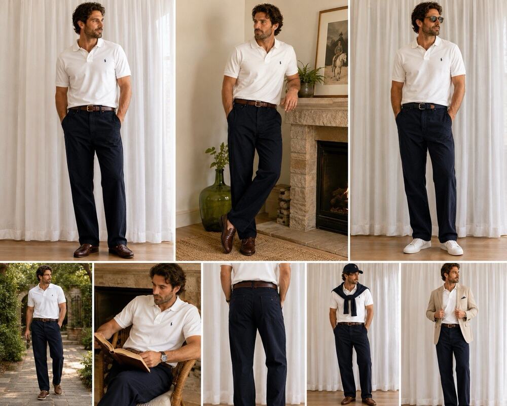 Polo Ralph Lauren Men’s Chino Pants 36/30 Dark Dark Blue Almost Black Straight
